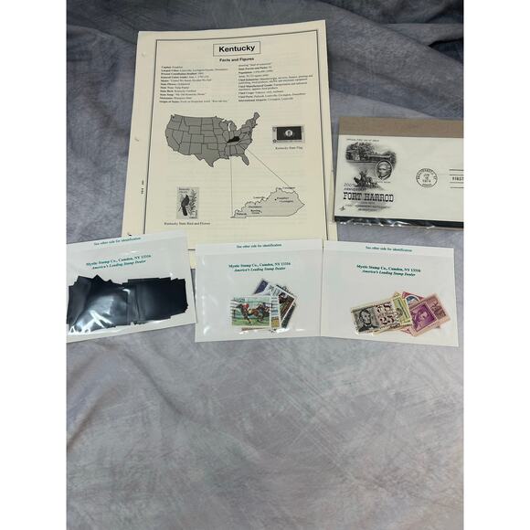 Kentucky Vermont Stamp Album Sheets Stamps Mounts Historical Collections Stamp - Picture 6 of 10
